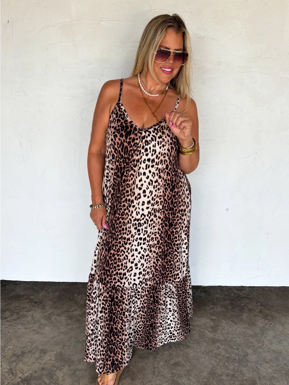 NWT Leopard Print Maxi Dress